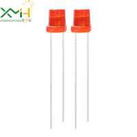 Diode LED à lentille diffuse rouge à tête plate de 3 mm à montage traversant, 1,8-3,4 V, durée de vie de 30 000 h, garantie de 3 ans, 620-630 nm