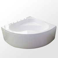 Baignoire de luxe en forme d'arc en verre transparent, lumière de massage en acrylique, bain à remous pour adulte avec lumière led