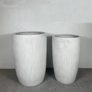 Ensemble de 2 pots de fleurs en céramique émaillée de grande taille, modernes <span class=keywords><strong>et</strong></span> populaires, pour l'extérieur, nouvelle arrivée pour la maison <span class=keywords><strong>et</strong></span> le jardin des centres commerciaux - Product Image 2