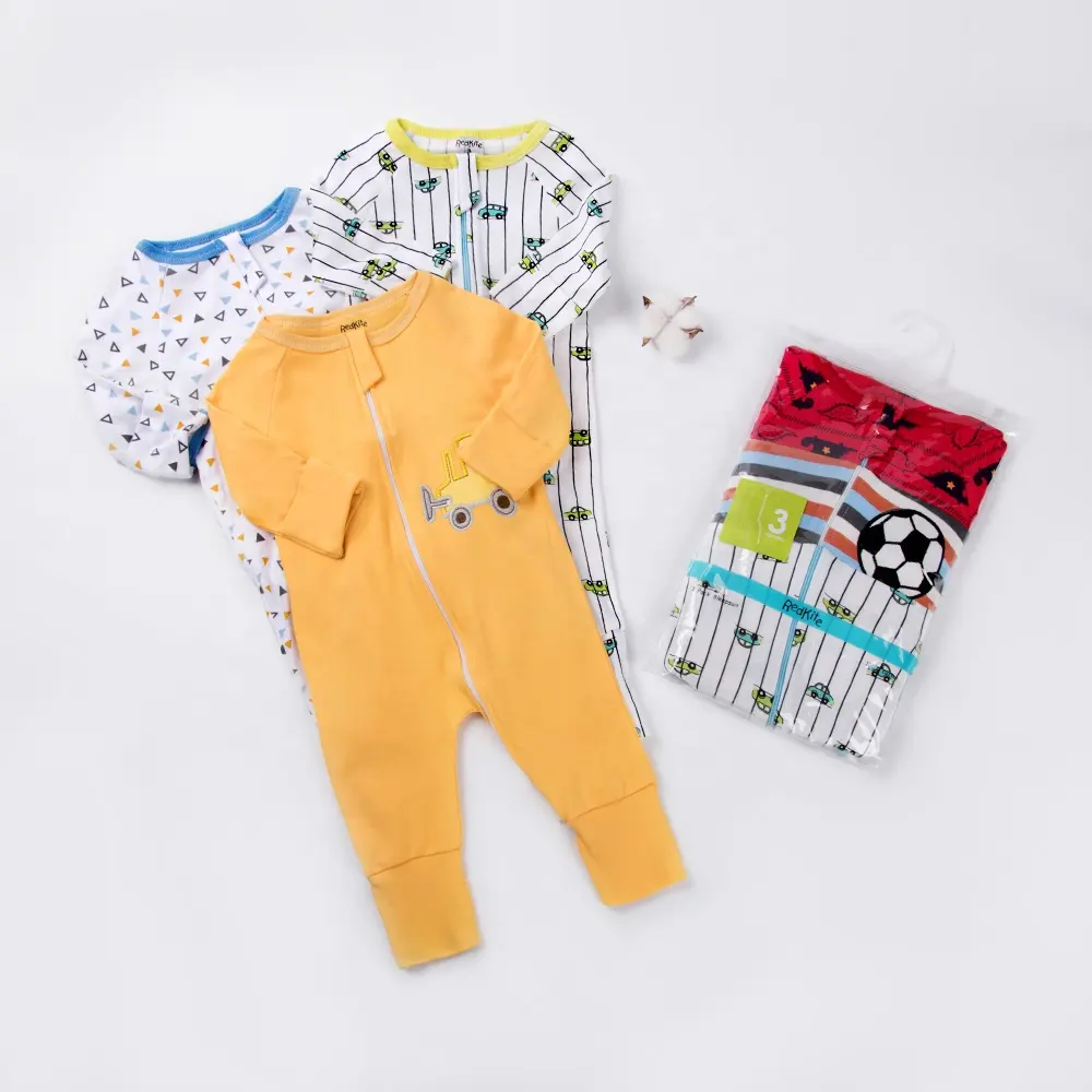 Baju Monyet Bayi, Lengan Panjang 100% Katun Pakaian Tidur