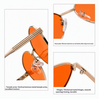 Gafas Ópticas Unisex para Adultos con Marco Metálico Dorado Sunray, Lentes Naranjas CR39, Biohacking, Soporte de Melatonina, Protección Contra Luz Azul