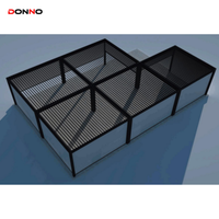 Pergola solaire d'hôtel de persienne de toit étanche de terrasse en aluminium intelligente télécommandée de luxe
