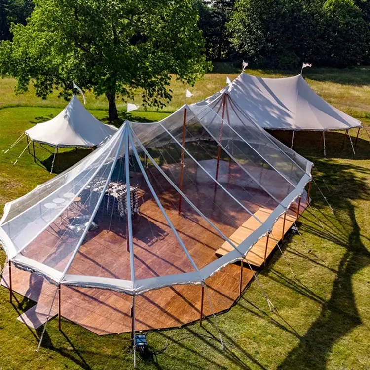 خيمة سرادق جديدة تمامًا 20 بوصة × 20 بوصة 8 متر × 4 متر سعة الشخص خيمة مظلة للبيع Sperry Sailcloth