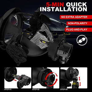 <span class=keywords><strong>LED</strong></span> Đèn Pha U50 Chơi Và Cắm 70W 7000lm 3570 Chip 6000K Siêu Sáng Im Lặng Fan U Ống Đồng <span class=keywords><strong>Canbus</strong></span> H4 H11 9005 H7 - Product Image 5