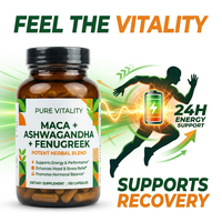 Complément Alimentaire Bio Maca Ashwagandha Fenugrec 1500mg pour Énergie, Endurance et Soulagement du Stress – Vente en Gros Usine OEM Marque Privée pour Adultes