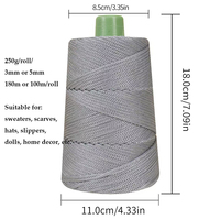 Cordon en nylon/coton torsadé naturel à brin unique de 3 mm, 4 mm, 5 mm pour macramé, sacs, vêtements, décoration intérieure – Tissu en cordon clairement tissé