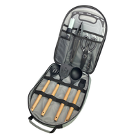 Offre Spéciale : Ensemble d'ustensiles de cuisine de camping en plein air avec manches en bois, outils de cuisson portables et accessoires d'organisation – Kit d'ustensiles de camping