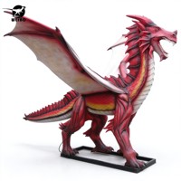Modèle d'animation de dragon occidental simulé de haute qualité avec des matériaux en éponge et en silicone pour une utilisation en extérieur et en intérieur