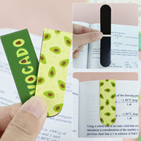 Set alat tulis siswa alpukat lucu dengan pena Ballpoint klip kertas catatan kertas thumbtack pengikat aksesoris meja