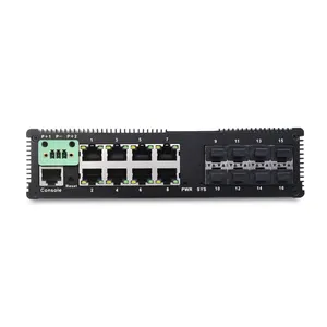 8 * 1000x Sfp Beheerde Schakelaar (3ci-sfp0808gm) Industriële 8*10/100/1000T + 8K Poe Cctv Beveiligingssysteem Cwdm Lichtbron 16 Poort