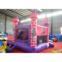 Château gonflable commercial avec toboggan, imprimé UV, en PVC, pour jardin, château gonflable pour enfants