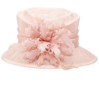 Nueva moda señoras Sinamay Iglesia sombrero Floral té fiesta boda Vestido Cloche Sun Fascinator para negocios Kentucky Derby eventos