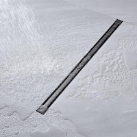Drain de sol linéaire étroit personnalisé chromé 600 mm en acier inoxydable avec noyau anti-odeur pour salle de bain et hôtel