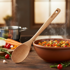 Cucchiaio rotondo in legno di faggio, 30 cm. (Ibili 747630) - Product Image 3