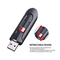 Grosir 100% asli USB Flash Drive Logo kustom 32GB 64GB 128GB pena Thumb Drive plastik USB 2.0 Memoria Usb Stick U Disk