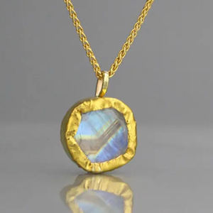 เครื่องประดับเงินชุบทองมูนสโตนจี้สร้อยคอเจ้าสาวมูนสโตนสร้อยคอของขวัญแต่งงานสำหรับภรรยา - Product Image 2