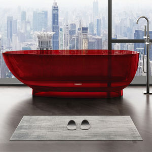 <span class=keywords><strong>Baignoire</strong></span> transparente autonome en acrylique vierge de luxe pour l'intérieur, couleurs personnalisées bleues pour adultes, <span class=keywords><strong>baignoire</strong></span> en cristal en forme d'œuf pour hôtel et villa - Product Image 2