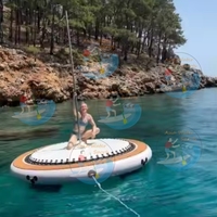 Plateforme de danse gonflable robuste avec poteau, scène en PVC de qualité commerciale pour discothèques, événements DJ et locations de fêtes