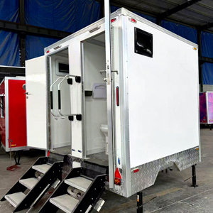 Douche mobile avec toilettes, remorque de salle de bain portable à 2 cabines pour événements et camping - Product Image 4