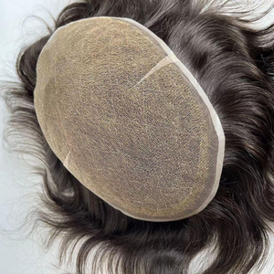 Perruque Courte Homme Effet Naturel Cheveux Remy Sans Colle Bonnet Élastique Dentelle Française Transparente Respirante Haute Densité - Product Image 6
