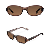 Gafas de Sol Vintage Lbashades CP+PC con Protección UV400, Gafas de Sol Rectangulares Pequeñas de Base Biológica, Gafas Clásicas de Alta Calidad para Hombre y Mujer