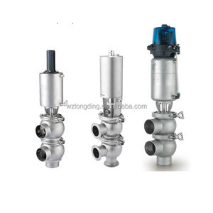 SS304/316L不锈钢DN25卫生三通气动控制换向阀转向座阀 - Product Image 6