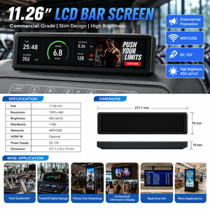 Écran LCD étiré haute luminosité de 11,26 pouces avec WiFi et USB pour affichage numérique et publicité sur les bords des rayonnages d'épicerie - Product Image 2
