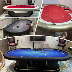 Taplak Meja Kasino Beludru Felt Texas Hold'em Poker Anti Air, Anti Debu, Tahan Api, Logo Kustom, Banyak Pemain - Product Image 2