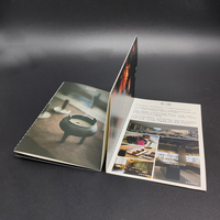 Brochure Pieghevole a Quattro Pannelli in Stile Cinese, Volantino Personalizzato Stampato per l'Introduzione di Club di Incenso e Tè