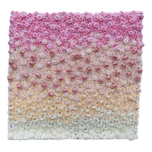 New Colored <b>Artificial</b> Rose <b>Flower</b> Wall 8ft x 8ft Floral Backdrop for Wedding Decoration - Product Image 2
