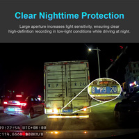 Caméra embarquée 4G double objectif Full HD 1080P avec vision nocturne, caméra de rétroviseur à 360° et enregistreur vidéo pour voiture, camion, bus