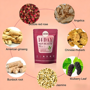 Té de Belleza para la Piel OEM de 14 Días, Hidratante, Luminoso, Rico en Antioxidantes, con Angelica, Rosa, Ginseng y Bardana, Natural, Vegano, Orgánico, USDA, en Caja, 14 Unidades - Product Image 3