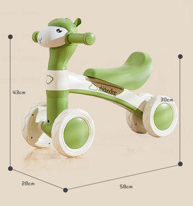 Nuovo a Gas Power Skating <span class=keywords><strong>bici</strong></span> antirollio scorrevole <span class=keywords><strong>cavalcabile</strong></span> in plastica a quattro ruote Twisted Bike per bambini di 1-3 anni - Product Image 2