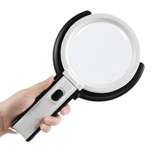 डेस्कटॉप फोल्डिंग हैंडहेल्ड आवर्धक ग्लास फोल्डिंग 10 रोशनी बाहरी बिजली की आपूर्ति से प्रेरित कांच 3b-1d - Product Image 1