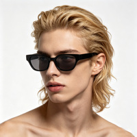 Lunettes de soleil œil-de-chat chics à monture large, légères, sensation haut de gamme, unisexe, protection UV400, en acétate, style luxe et tendance