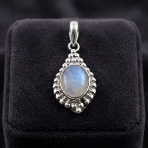 Truly Designer 925 Silver Bohemia Style Women's <b>Wedding</b> Rainbow Moonstone Pendant with Fine Pendants & Charms - Product Image 1