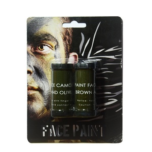 Palos de pintura facial de camuflaje para caza, 3 colores, verde, negro y marrón - Product Image 3