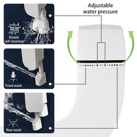 Bidet de Toilette Aquatown Ultra Mince à Eau Froide, Fixation Double Buse, Nettoyage Automatique, Bidet Intelligent Non Électrique