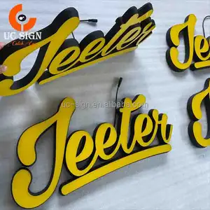 3D Mini letter signage Metal Letter Signs For Company Channel billboard