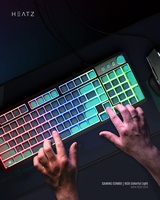 Mouse Keyboard Gaming berkabel lampu latar RGB 98-kunci Kombo Panel logam sepenuhnya menyala dalam gelap Film berkabel USB untuk Laptop/PC