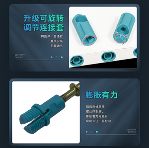 Pièce de connexion trois-en-un en plastique et alliage de zinc pour panneau alvéolaire, pièce de fixation pour armoire, pré-percée, assemblage rapide, robuste - Product Image 3