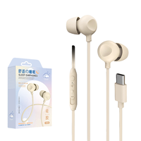 Écouteurs intra-auriculaires filaires USB-C en plastique, à commande intégrée, avec suppression du bruit ENC, étanchéité IPX-4, pour le sommeil et la musique, vente chaude