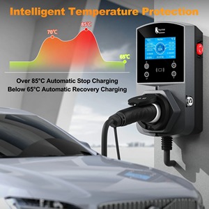 Chargeur mural triphasé pour véhicules électriques Feyree Type 2 22 kW avec contrôle WiFi, station de charge AC avec bouton d'urgence pour usage domestique - Product Image 6