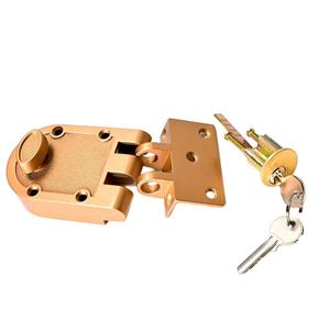 アニンシングルシリンダー亜鉛合金リムデッドロックゴールド仕上げ2キー耐久性住宅ドアセキュリティ - Product Image 4