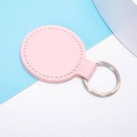 Llavero Redondo de Cuero PU Personalizado, Anillo de Llaves de Metal, Diseño Multicapa Duradero, Ideal para Regalos Corporativos, Promociones y Proyectos de Logotipos