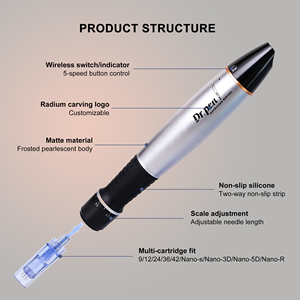 <span class=keywords><strong>Dr</strong></span>. <span class=keywords><strong>Pen</strong></span> <span class=keywords><strong>A1</strong></span> W Inalámbrico, Dermapen de 5 Velocidades, Profundidad de 0-3.0mm, Cuidado Facial de la Piel, Microneedling, Belleza, AU/US, Marca Privada OEM, Venta al Por Mayor - Product Image 5