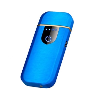 ولاعة سجائر كهربائية اشتعال <span class=keywords><strong>usb</strong></span> قابلة لإعادة الشحن ولاعة للتدخين شعار مخصص شاشة تعمل باللمس التعريفي رقيقة جدا الشحن - Product Image 2