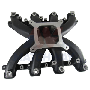 MATCHWAY Nuovo Collettore di Aspirazione Super Victor in Alluminio Nero Lavorato CNC, Singolo Piano 4150 EFI, per Gen III LS3 L92, Barra Carburante Rettangolare - Product Image 1