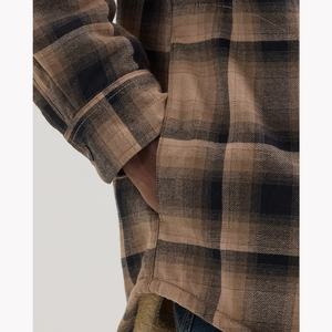 Camisas de Franela Sherpa Cálidas, Resistentes al Agua, con Botones a Presión, Forradas y con Rayas, de Manga Larga - Product Image 4