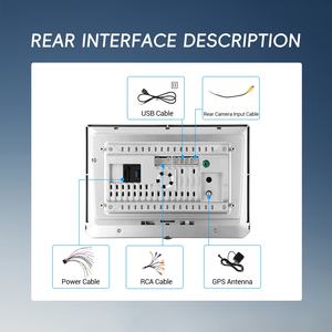 Podofo <span class=keywords><strong>Autoradio</strong></span> Android 4+64 Go 10 Pouces Audio Voiture Bouton Unique Touches Piano CarPlay/Android Auto Sans Fil GPS WiFi Radio Pour Automobile OEM - Product Image 4